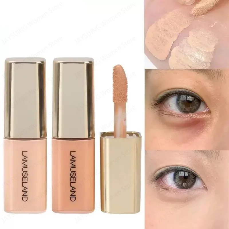 Mini Corrector de maquillaje líquido de alta cobertura, antiojeras, pecas, crema impermeable, Base de maquillaje facial