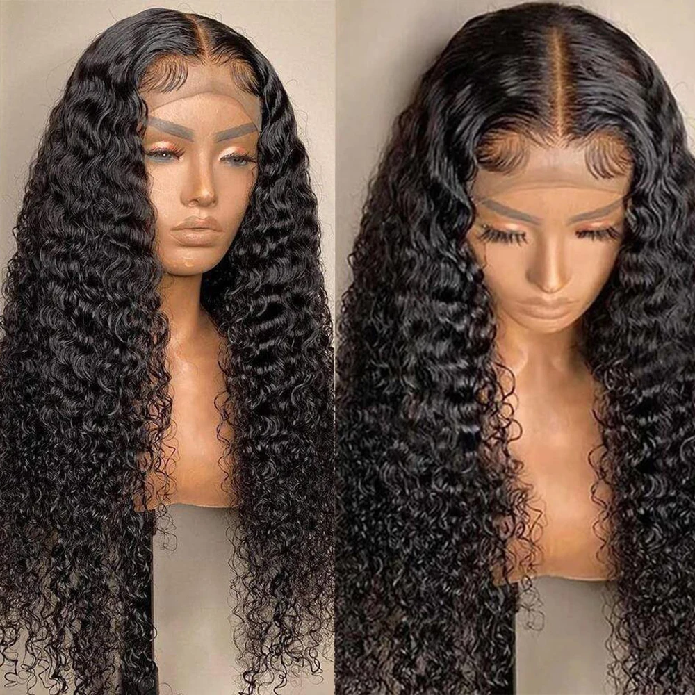 Yarra Water Wave 13x4 Transparent Lace Front Wigs Brazilian Remy Pre Plucked Human Hair Wigs Lace Frontal Human Hair For Women