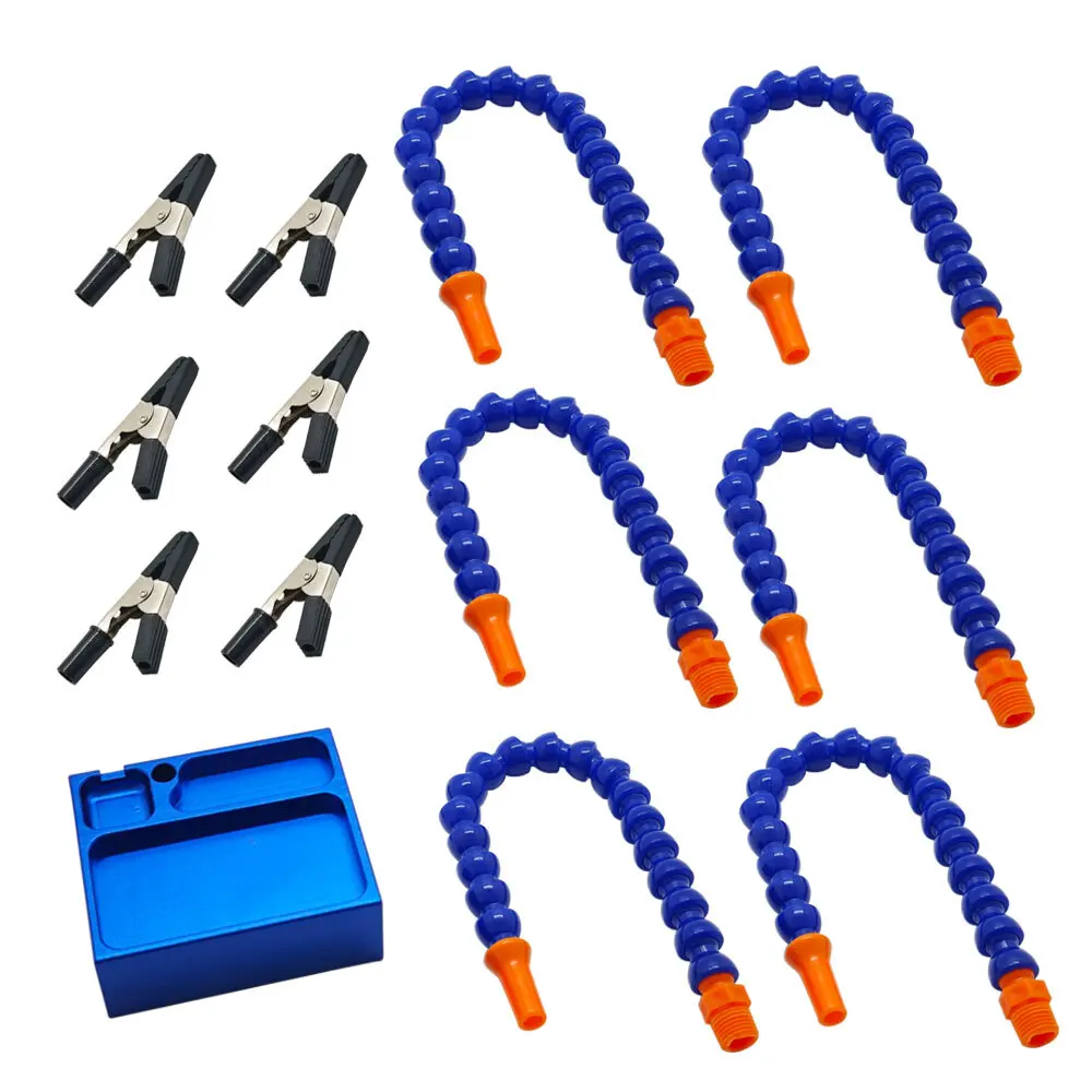 6-arm base welding station clamp, multi-functional soldering iron model fixing stand, circuit repair soldering aid clamp