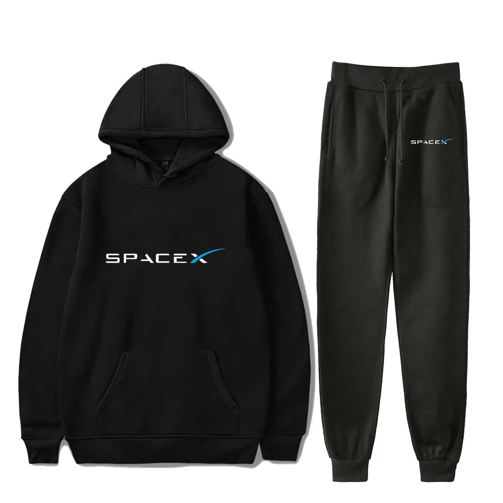 

SpaceX Tracksuit Two Piece Set Women/Men Long Sleeve Hoodies+Jogger Pant Harajuku Casual SpaceX Hoodie Unisex Streetwear&Pants