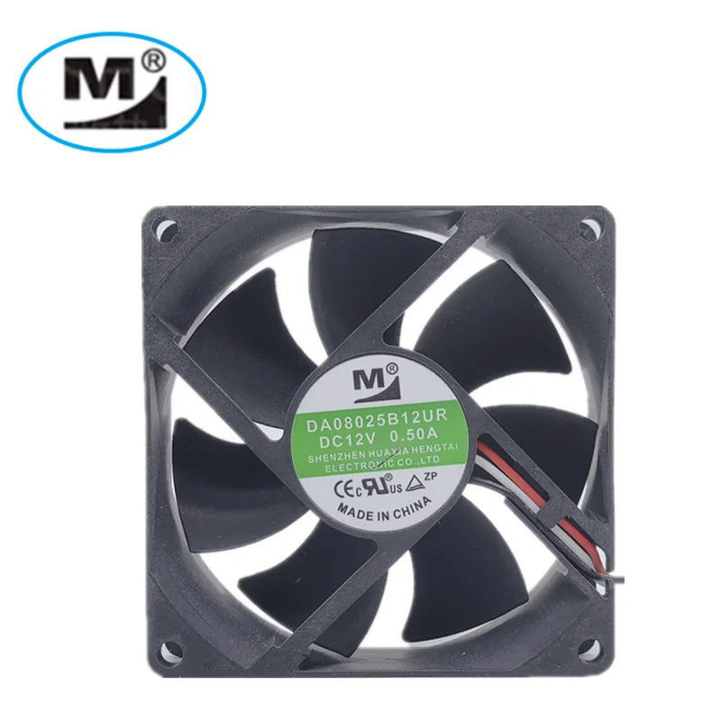 Novo e original da08025b12ur 12v 0.50a 8025 8cm grande ventilador de refrigeração da bola do volume de ar