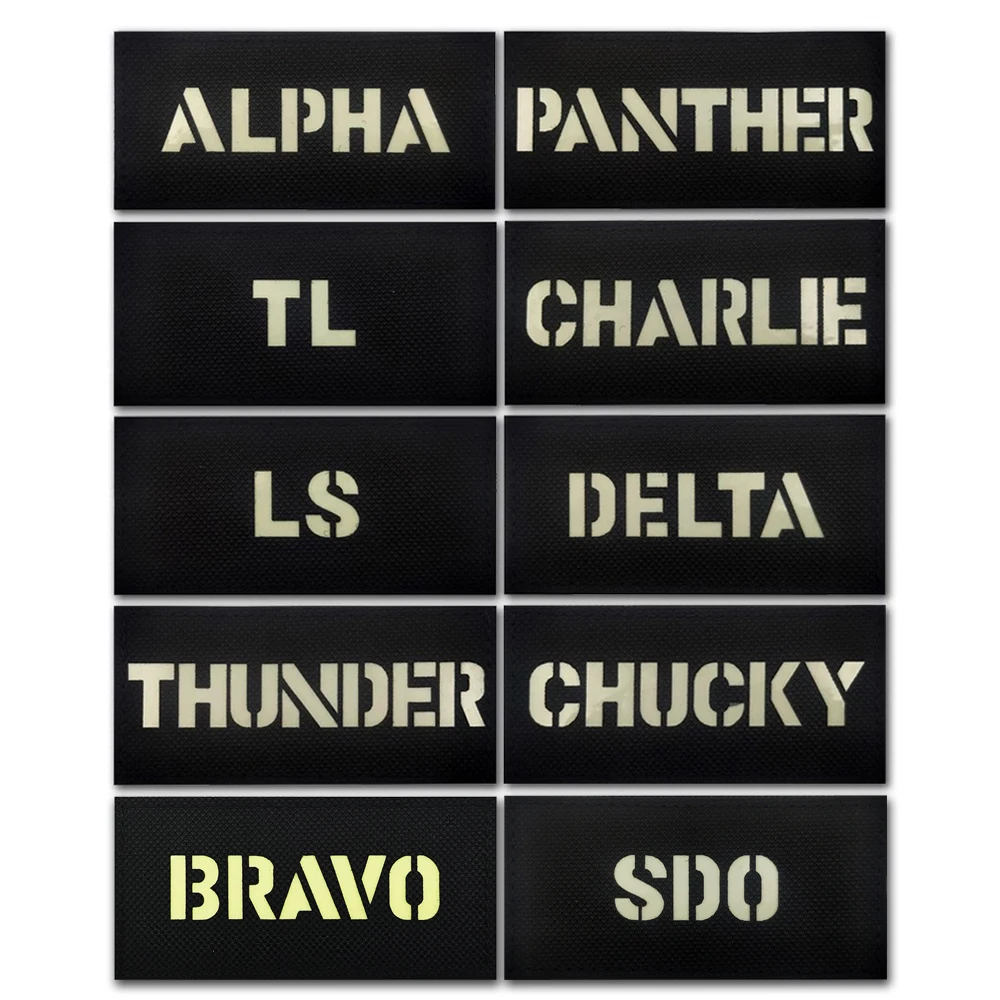 ALPHA DELTA BRAVO CHUCKY SDO THUNDER Tactical Glow In Dark Combat Applique Patch For Hats Helmet Uniform Backpack