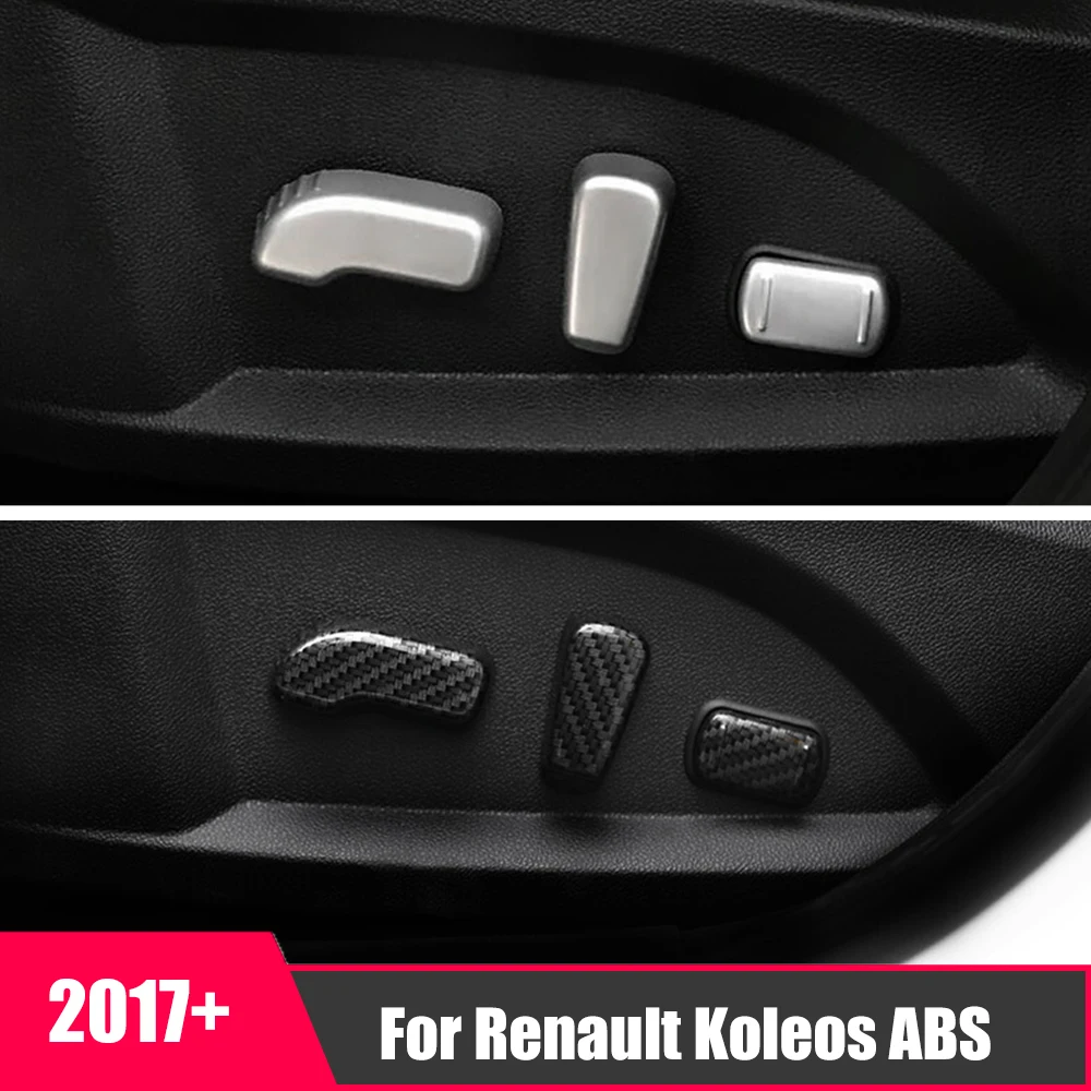 

ABS Carbon/Matte For Renault Koleos 2017 2018 Car Seat adjustment Switch Decoration Cover Trim Styling Accessories