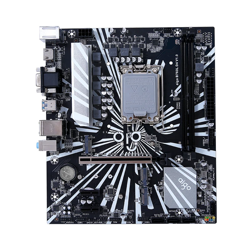 Conjunto de placa-mãe Aigo B760L D4 com Intel LGA 1700 suporta DDR4 Dual Channel 2133-3200 MHz Desktop Computer PC Placa-mãe
