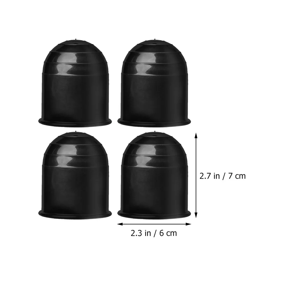 

4pcs Hitch Ball Covers Plastic Towing Ball Protector For Rv Trailer Trucks Hitch Cover Replacement Trailer Accessories