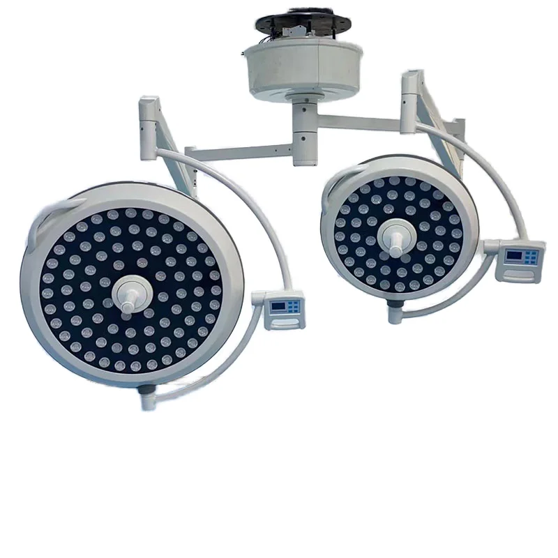 LED Double-Headed Surgical Shadowless Lamp Ceiling-Mounted Operating Light Imported Osram LED Bead Cold Light Metal Material