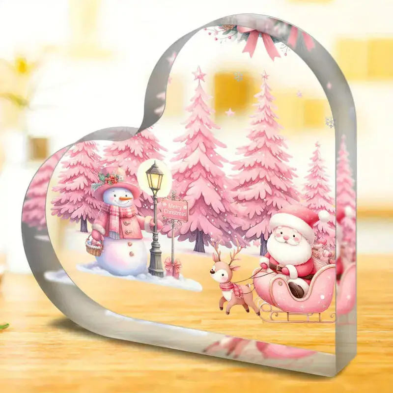 Cute Heart Shaped Christmas Decorations for Bedroom Dining Table Desk Shelf Home Xmas Valentine Gifts for Mom Friend Girl 2026