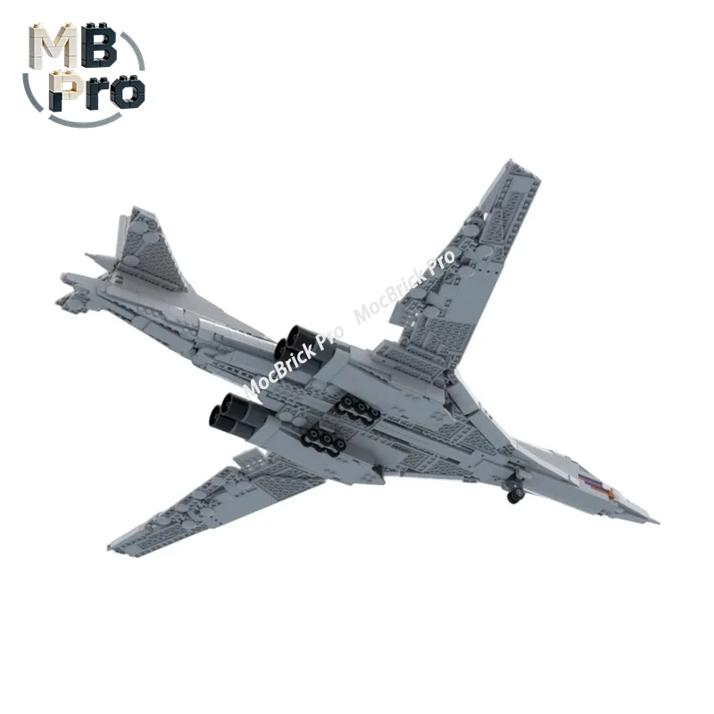 Bloques de Construcción MOC Inspirados en el Avión Bomber White Swan Militar, Kit de Avión de Guerra para Armar, Modelo de Aeronave Simulado para Entusiastas Militares
