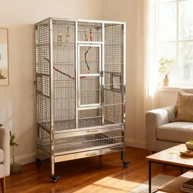 

Lightweight Durable 304 Stainless Steel Bird Villa Cage For Parrots & Birds Pet Shop Use Eco-Friendly Design For Pet Supplies
