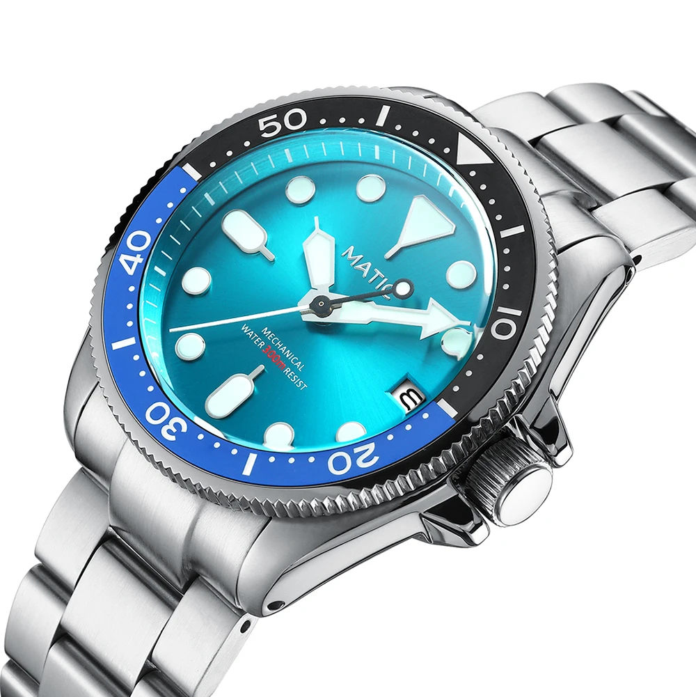 MATIC WATCH DIVER X 42mm SII NH35A Mechanical Wristwatches [Blue Dial]