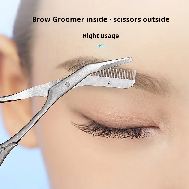 

New stainless steel eyebrow trimmer eyebrow blade knife with comb small comb makeup eyebrow eyebrow pencil beauty tools