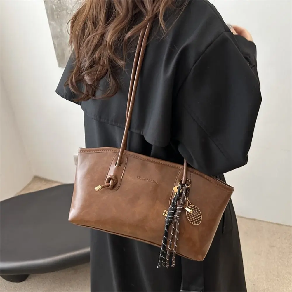 

Модная винтажная сумка в корейском стиле, сумка большой емкости в стиле ретро, сумка-тоут подмышками, сумка из искусственной кожи унисекс