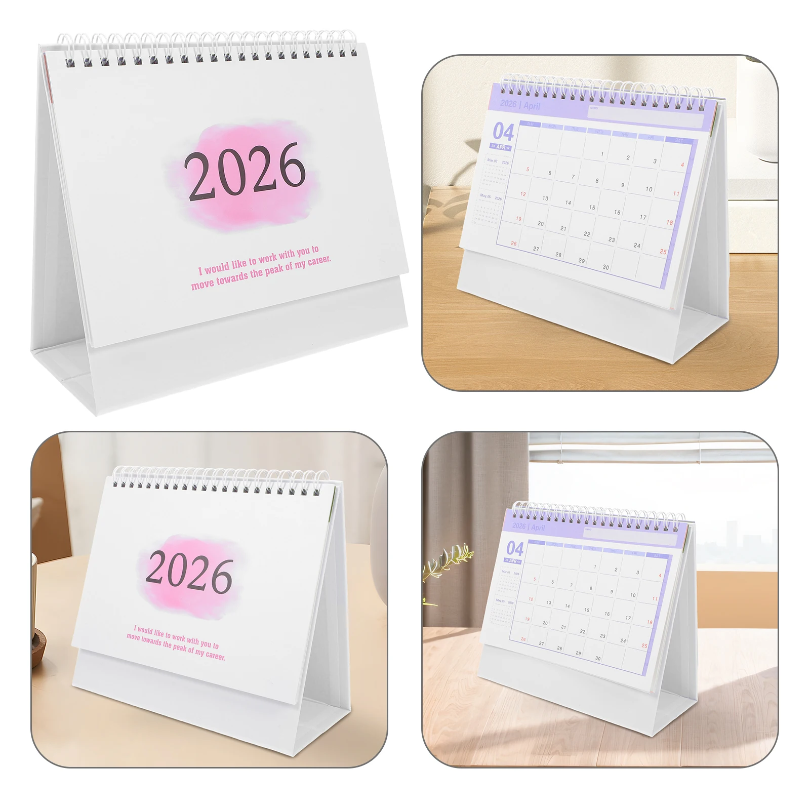 

2026 Desk Calendar Compact Small Standing Flip Calendar From July 2025 To December 2026 Pink For Daily Planning Office