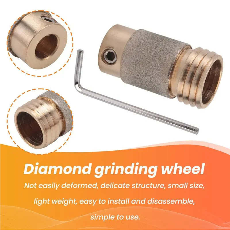 5/8 Inch Diamond Grinding Head Helix Diamond Copper Bit Grinding And Polishing Glass Ceramics Helix Diamond Copper Bit MCBL58-[9