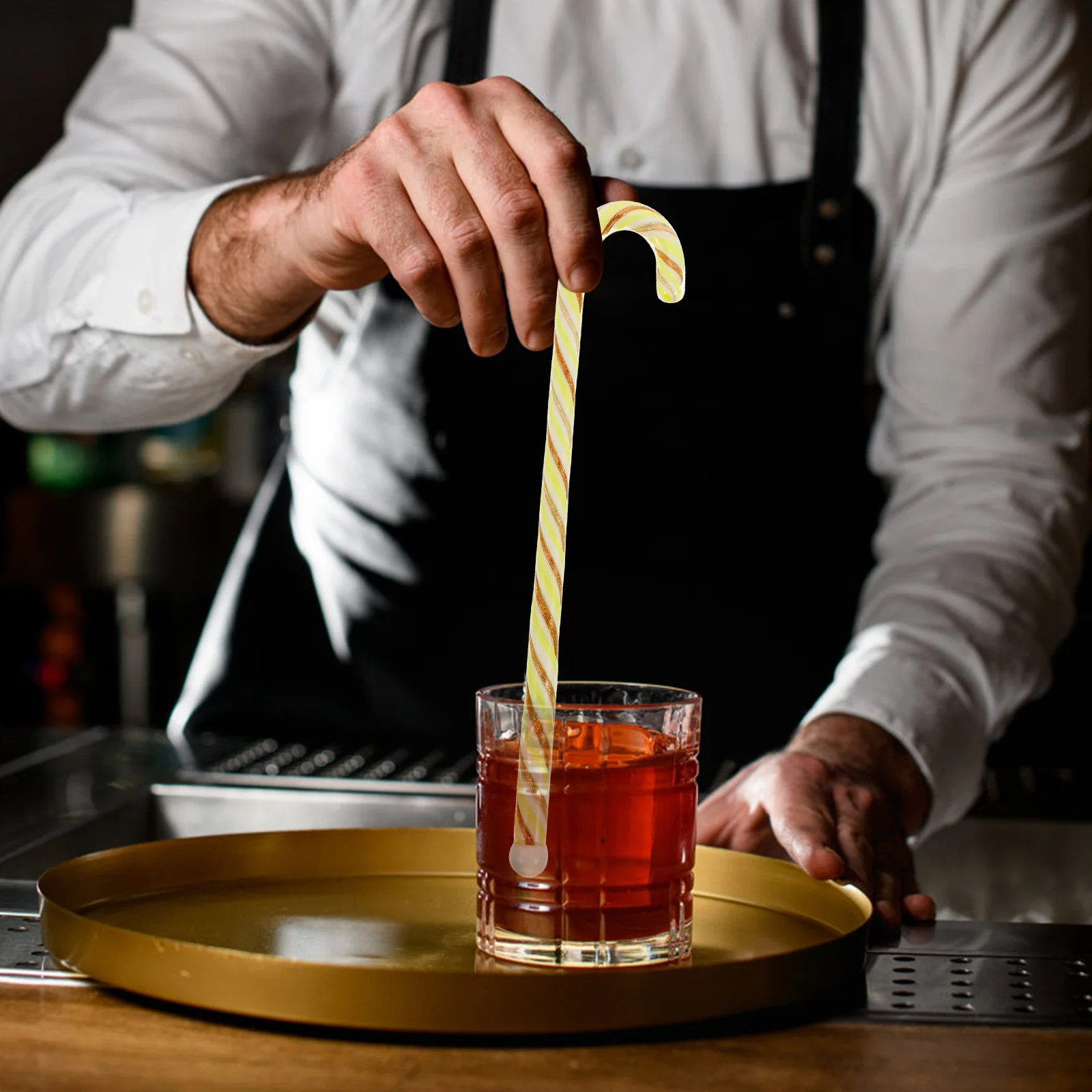 

Reusable Glass Cocktail Stirrer High Corrosion Resistance Mix Stick for Coffee Bar Drink Accessories Coffee Stir Sticks