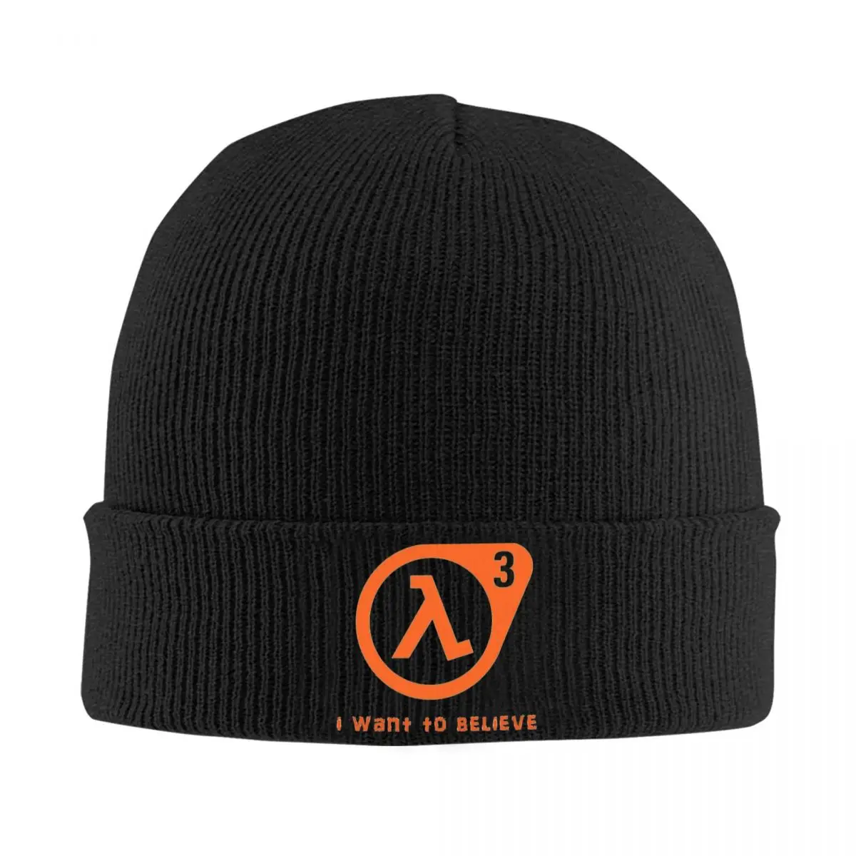 Half Life 3 Beanie Hats I want to believe Knitting Hat Kpop Elastic Men Women Caps Autumn Graphic Funny Bonnet Hats Gift Idea