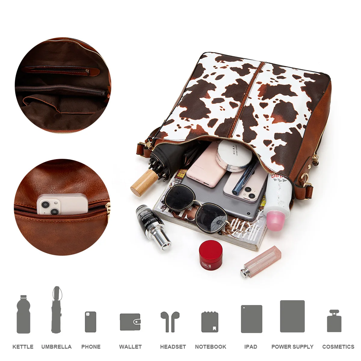 2024 NEW Arrivals Versatile Fashion Vintage shoulder bag Large Size High Quality Leather shoulder bag