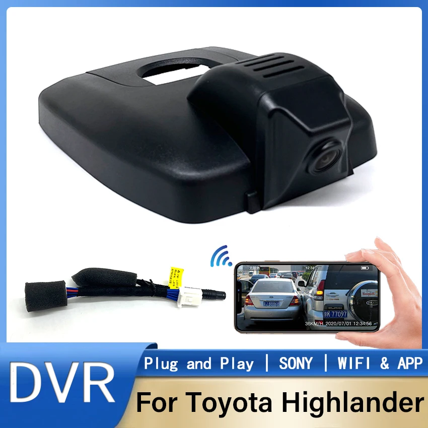 

For Toyota Highlander 3rd/4th Gen (XU50/XU70) 2022 2023 Front and Rear 4K Dash Cam for Car Camera Recorder Dashcam WIFI Car Dvr