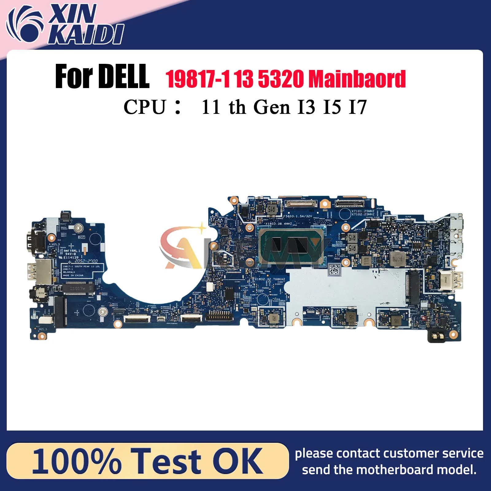 

For Dell Latitude 5320 Laptop Motherboard 19817-1 with i3 i5 i7 CPU 0Y7GXY 07VV14 01T1MD 0XHHKK 04V10D 100% Tested OK