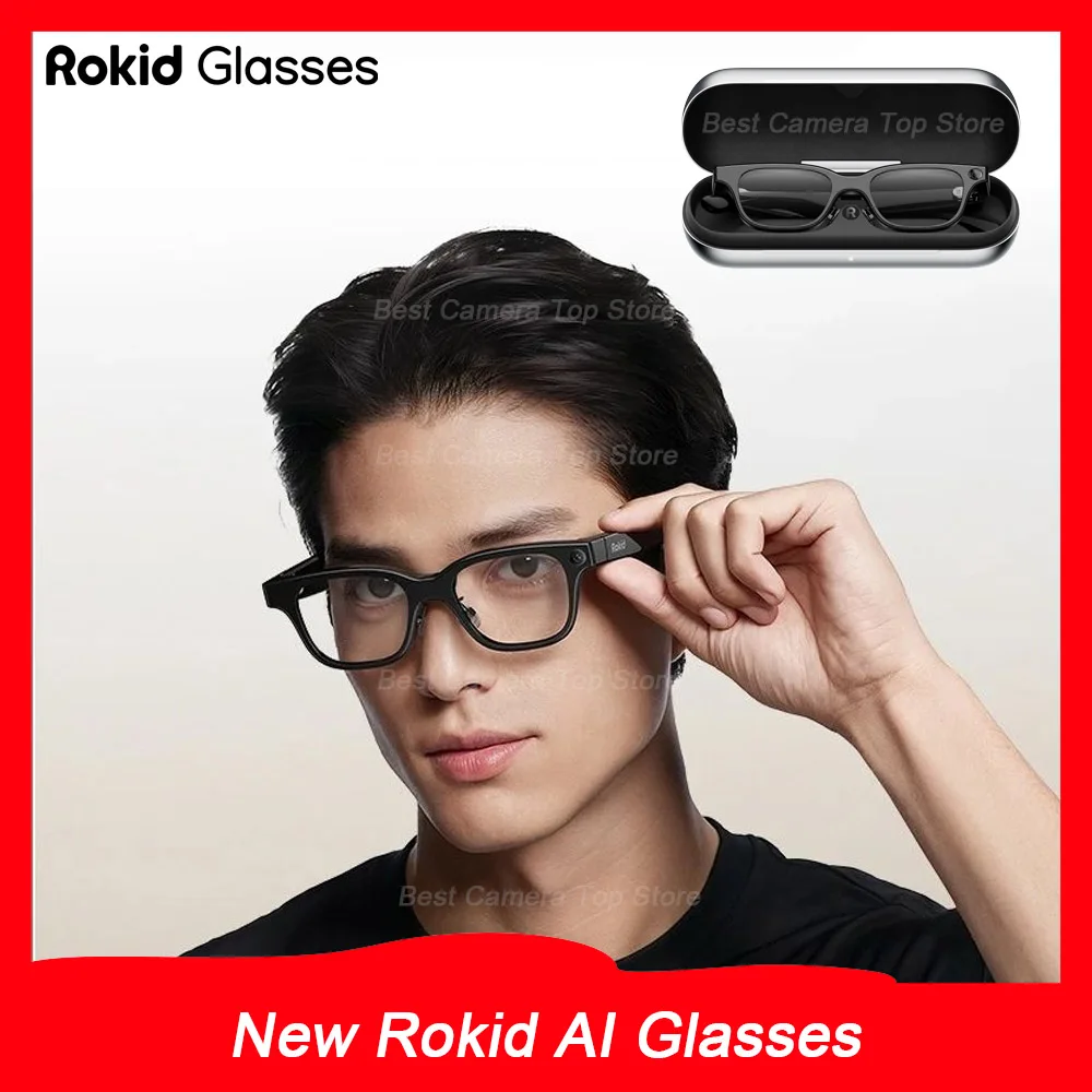 

2025 New Rokid Glasses Leqi AI&AR Glasses-49g Ultra-Light 12-Language Real-time Translation AI Assistant for Business Meeting