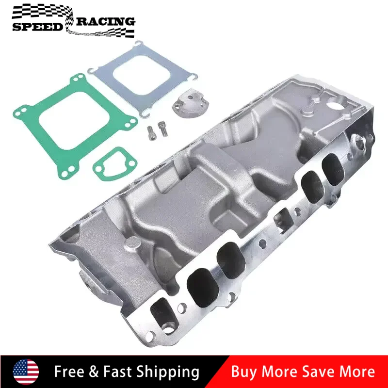 396-502 53001 PC23001 PC3001 Porte ovali del collettore di aspirazione doppio aereo per 1965-2000 BBC Big Block Chevy V8 GEN. V VI 7.4L Nastro