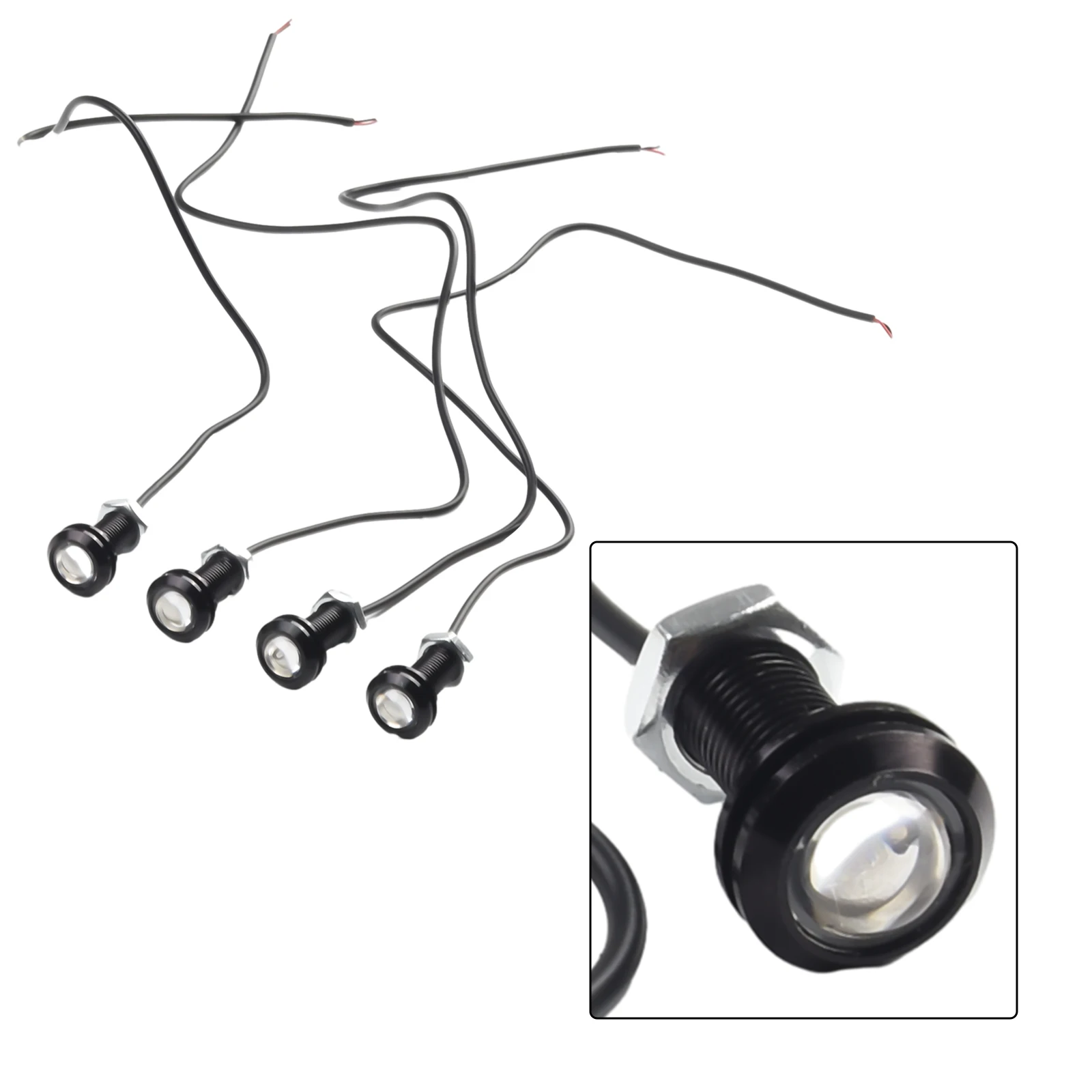 4x Blue LED Boat Light Silver Each Light Uses A Pair Of High Quality LED The Casing Is Made Of Rugged Aluminum Alloy