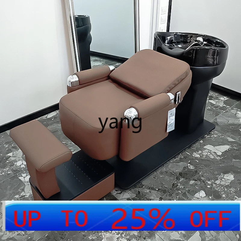 

LTT hair salon ceramic deep basin flushing bed semi-reclining shampoo bed