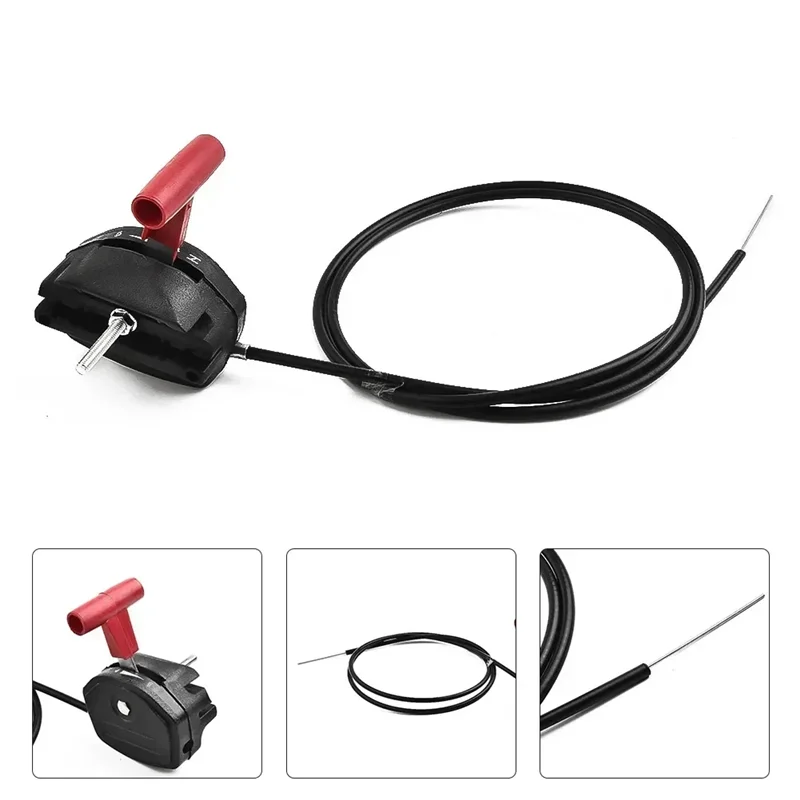 ABLJ Lawnmower Alloy Lever Lawn Mower Throttle Cable Switch Handle Kit 145Cm Garden Tools Control Handle Set