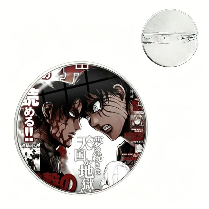 Attack on Titan Badge Handmade Cartoon Brooches Eren Levi Armin Arlert Erwin Lapel Pin Backpack Hat Bag Decoration