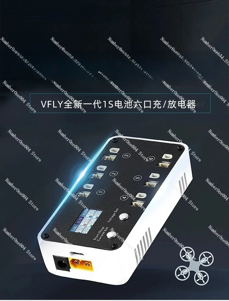 

Устройство для зарядки и разрядки литиевых аккумуляторов 1S для дронов WhoopStor3 третьего поколения и Mini Drone, 6 портов, BT2.0PH