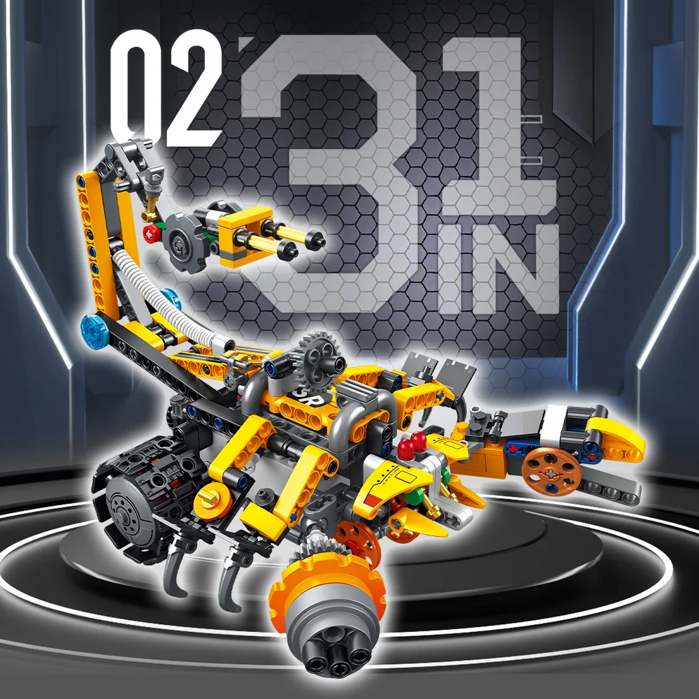 3 in 1 STEM Building Blocks Set,Remote/APP Controlled Robot Toy Coding Set for Kids Ages 8-16,588pcs