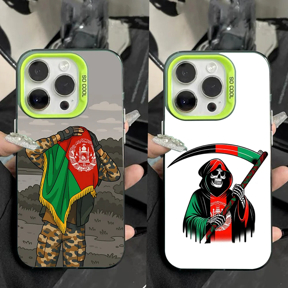 

Flag of Afghanistan Phone Case For iPhone 16,15,14,13,12,11,Pro,Max,Plus,Mini,XS,SE Anti Fall Green Matte Hard Bumper
