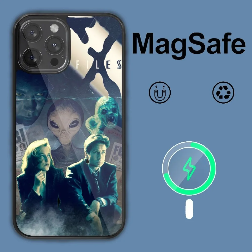 The TV The X-Files  Phone Case For iPhone 14 13 12 11 15 Pro Max Plus Magsafe Magnetic Cover