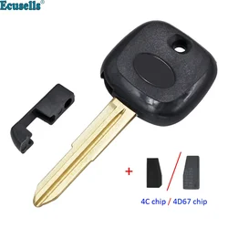 Transponder Key Shell Case Fob 4C/4D67 Chip TOY41R per Daihatsu Charade Cuore Esse Materia Mira Sirion Terios Trevis Xenia YRV