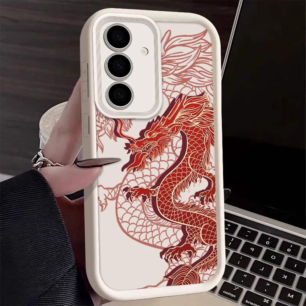 Luxury Fashion East Dragon Phone Case For Samsung Galaxy S23 S22 S21 S25 S24 S20 Ultra FE A35 A15 A25 A55 Note 20 Plus 5G Cover - náhled 6