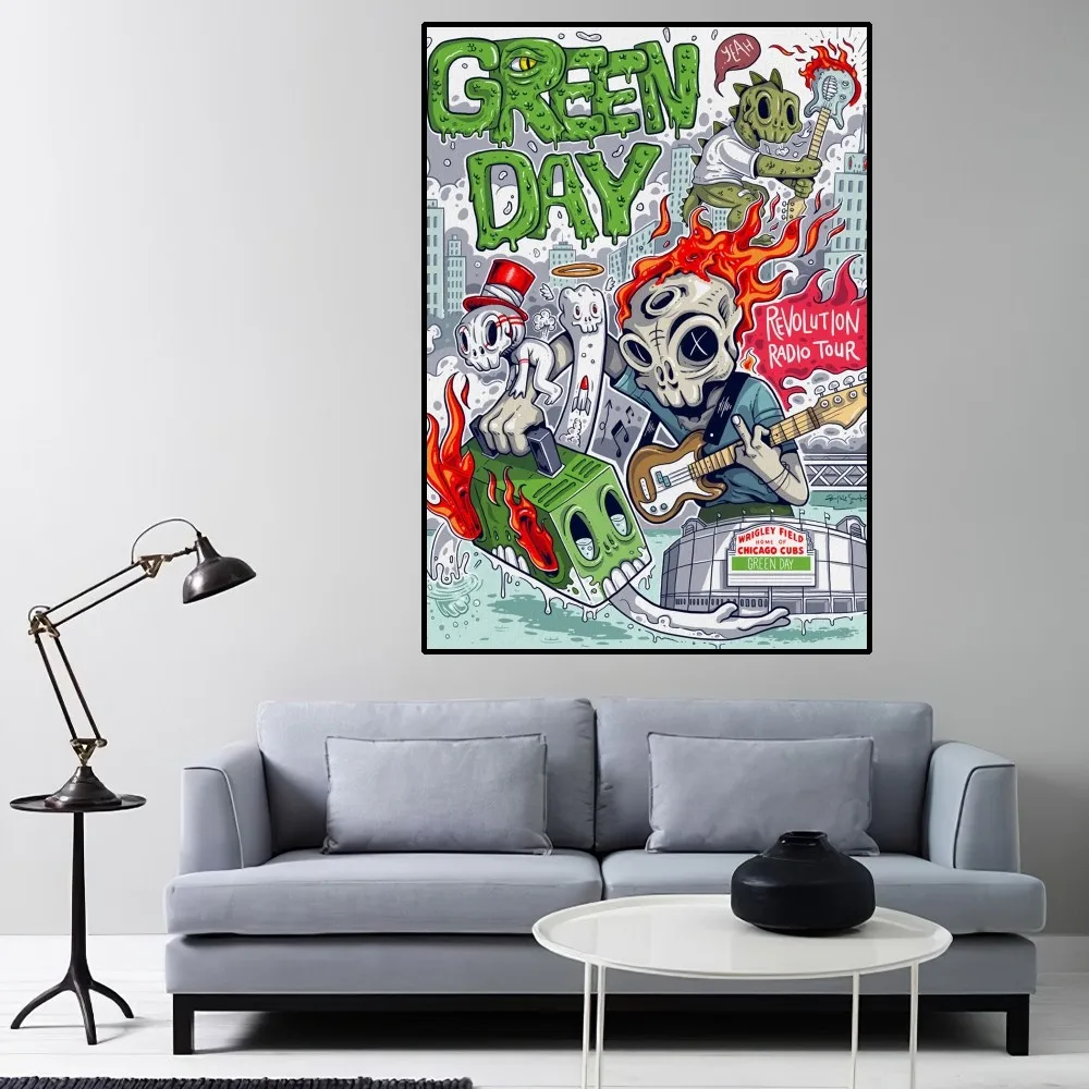 G-Green Day Band Poster Home Room Decor Aesthetic Art Wall Painting Stickers