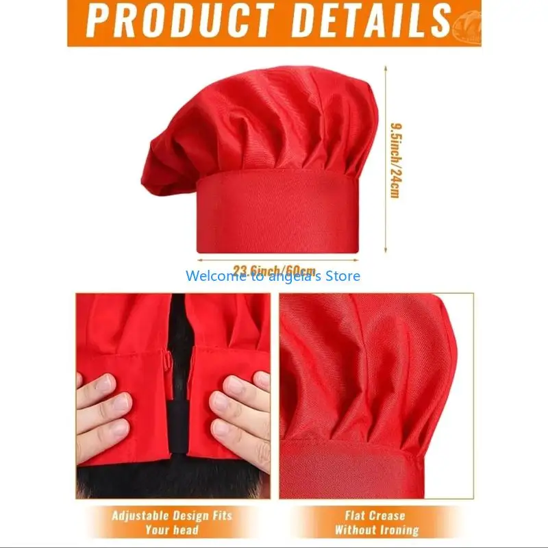 X4YC Hibachi szefa kuchni kostium zestaw 4 szt. Hibachi szefa kuchni kapelusz i fartuch z pałąkiem na głowę krawat Cosplay na