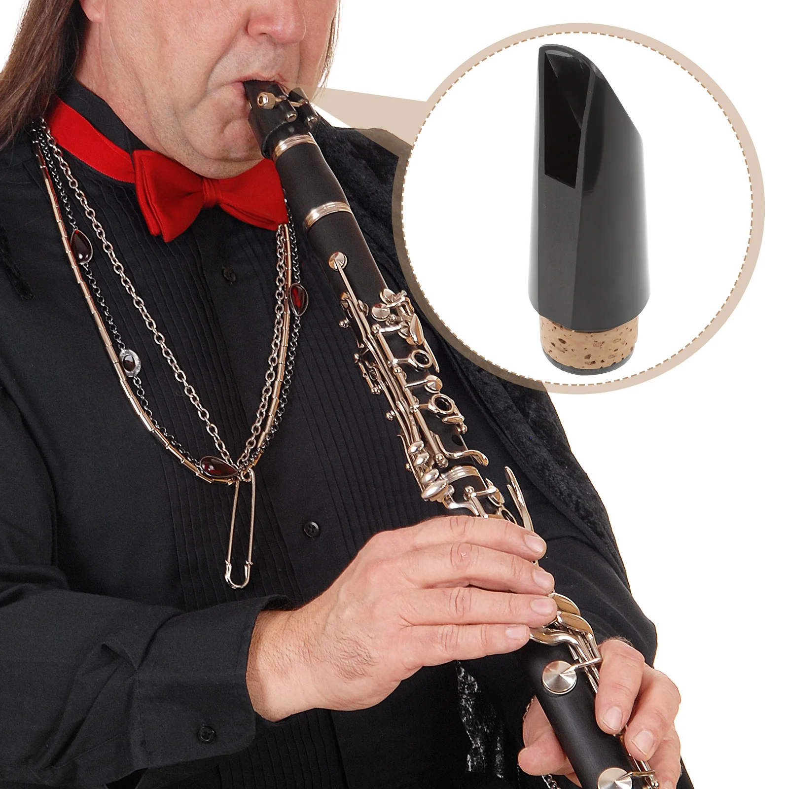 

Clarinet Mouthpiece Durable Cigarette Holder Musical Instrument Accessories Black Wind Parts Replacement Child