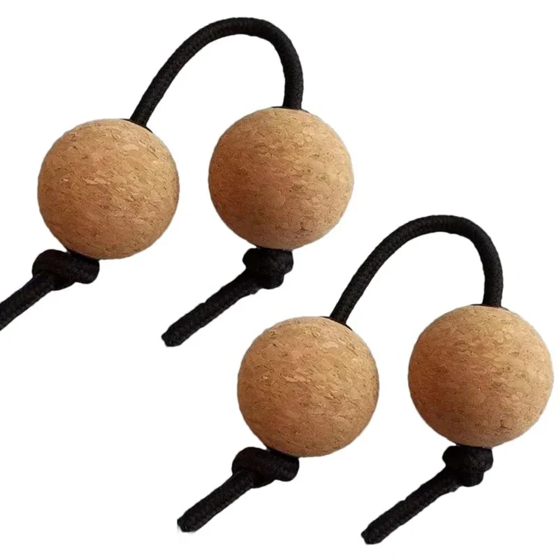 

Shaker 2 Pairs Cork Kashaka Shaker Asalato Ball Instrument Percussion Instrument Classical African Balls for Music