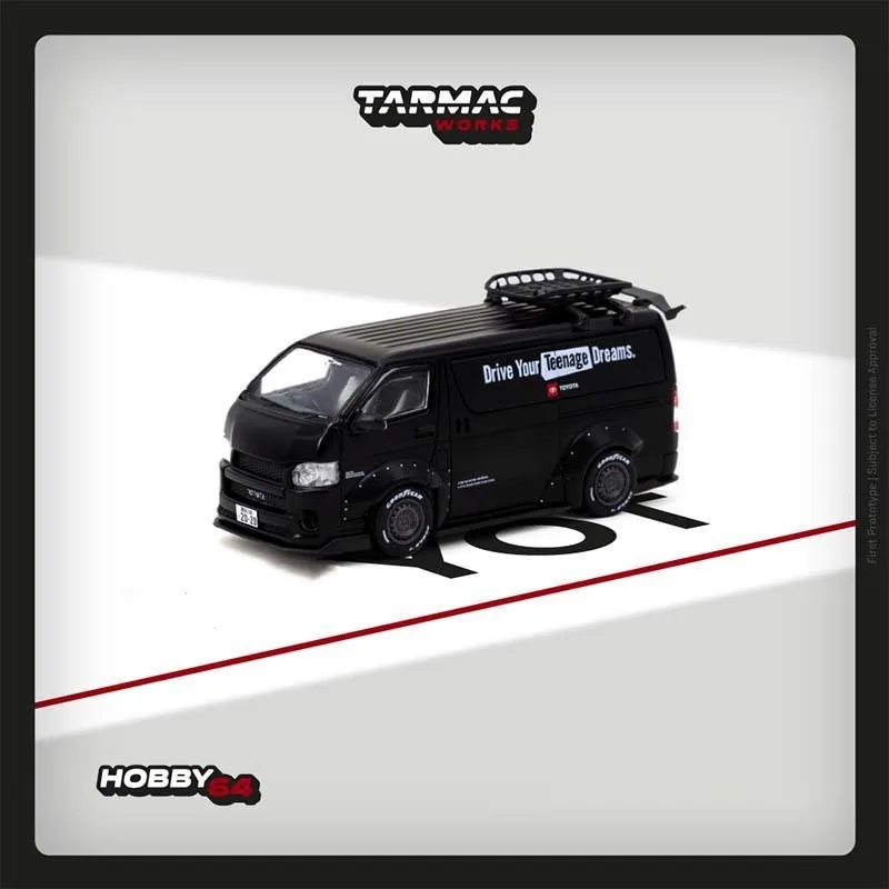 

TW In Stock 1:64 Hiace Widebody Black With Roof Rack Diecast Diorama Car Model Collection Miniature Toys Tarmac Works