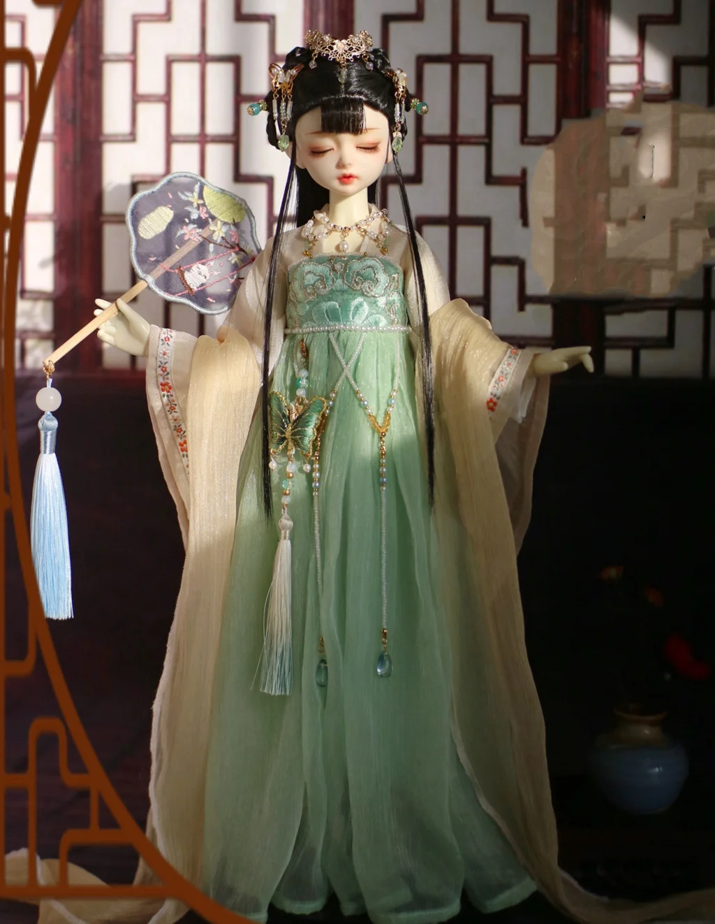 1/6 1/5 1/4 1/3 Scale BJD Ancient Costume Chinese Hanfu Fairy Dress Outfit For BJD/SD MSD SD13 Big Girl Doll Accessories A1231