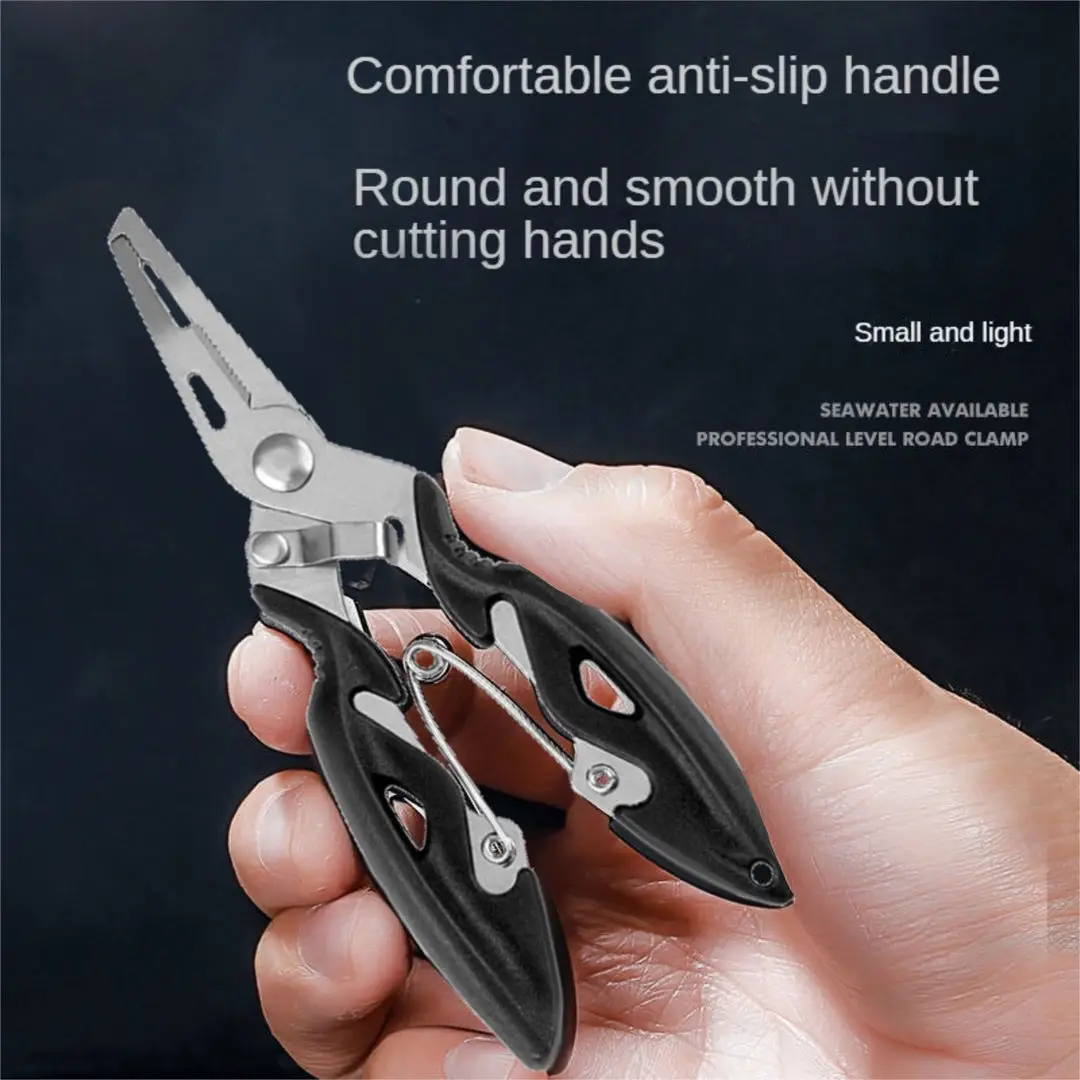 Multifunctional Curved Mouth Road Sub Pliers Cutting Lines Uncoupling Fish Hooks Opening Coils Outdoor Fishing Tools Plier