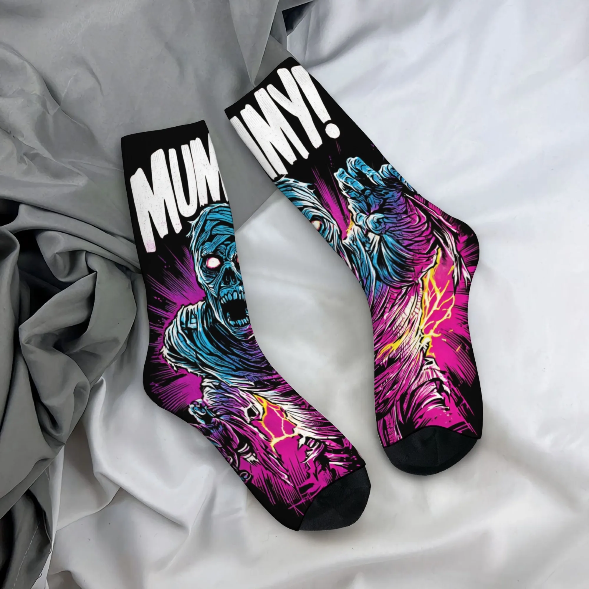 

Новые носки до середины икры с зеленым принтом зомби, молодежный стиль, дышащие, подходят для повседневного ношения, специальные мероприятия, идеально подходят для вечеринок