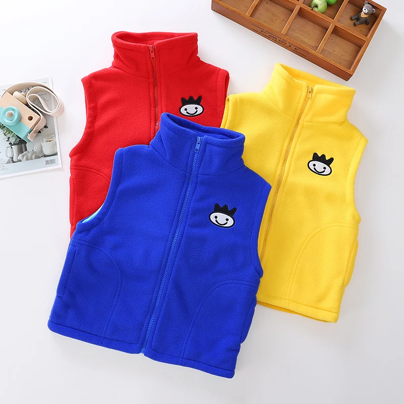 

Double thickened children's vest polar fleece spring and winter waistcoat for men and women children's baby coat children's vest