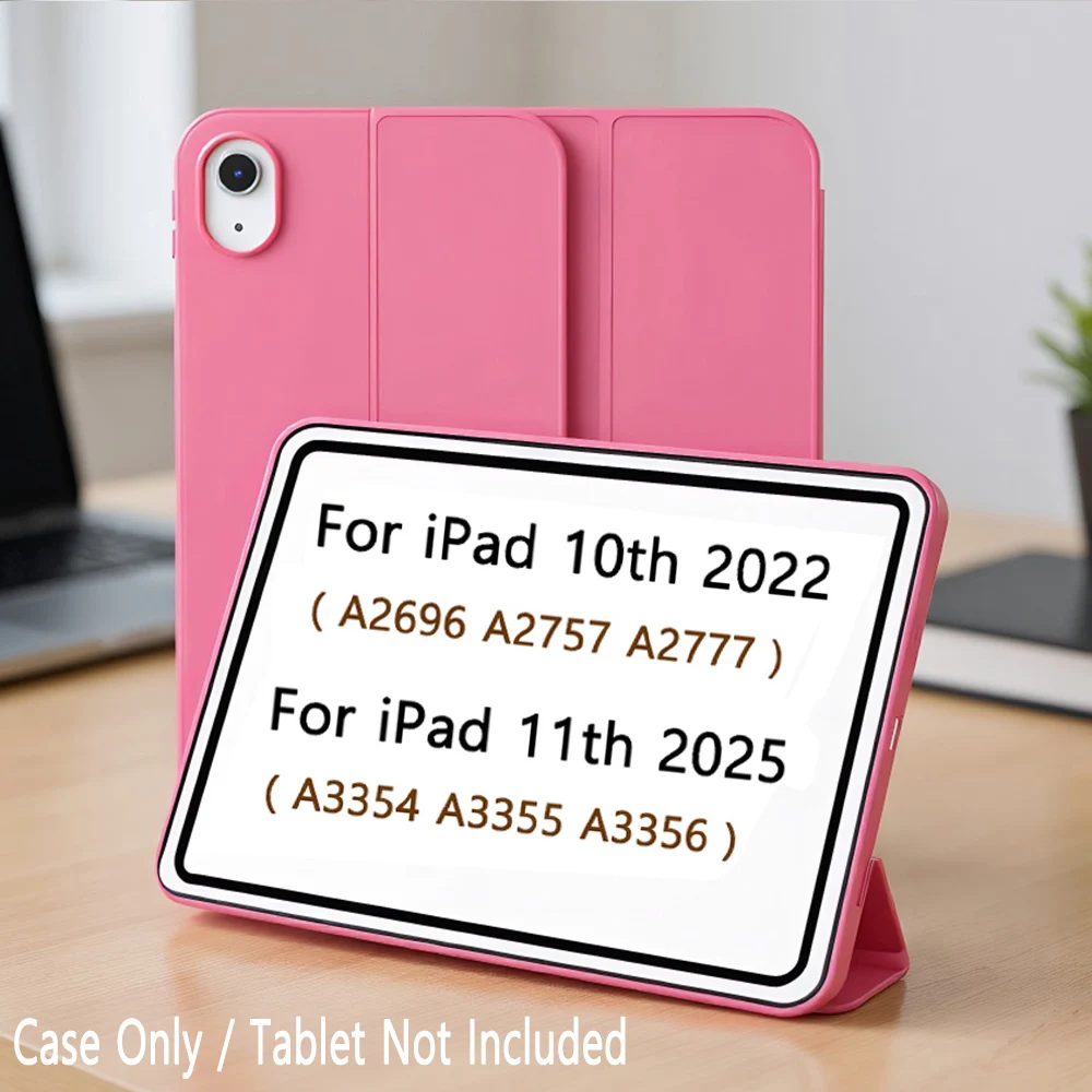 For iPad (A16) 11th Generation Case 11 Inch 2025, for iPad 10th Generation Case 10.9 2022, Magnetic Slim Trifold Stand Cover