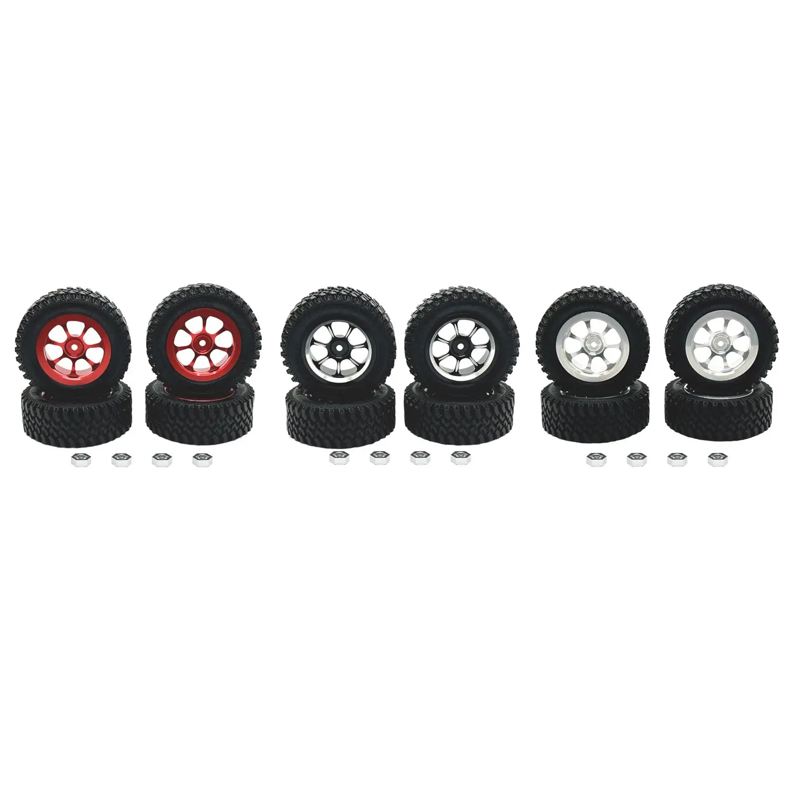 4x rodas e pneus RC pneus RC com aro de roda para carro crawler MN86 1/12 RC