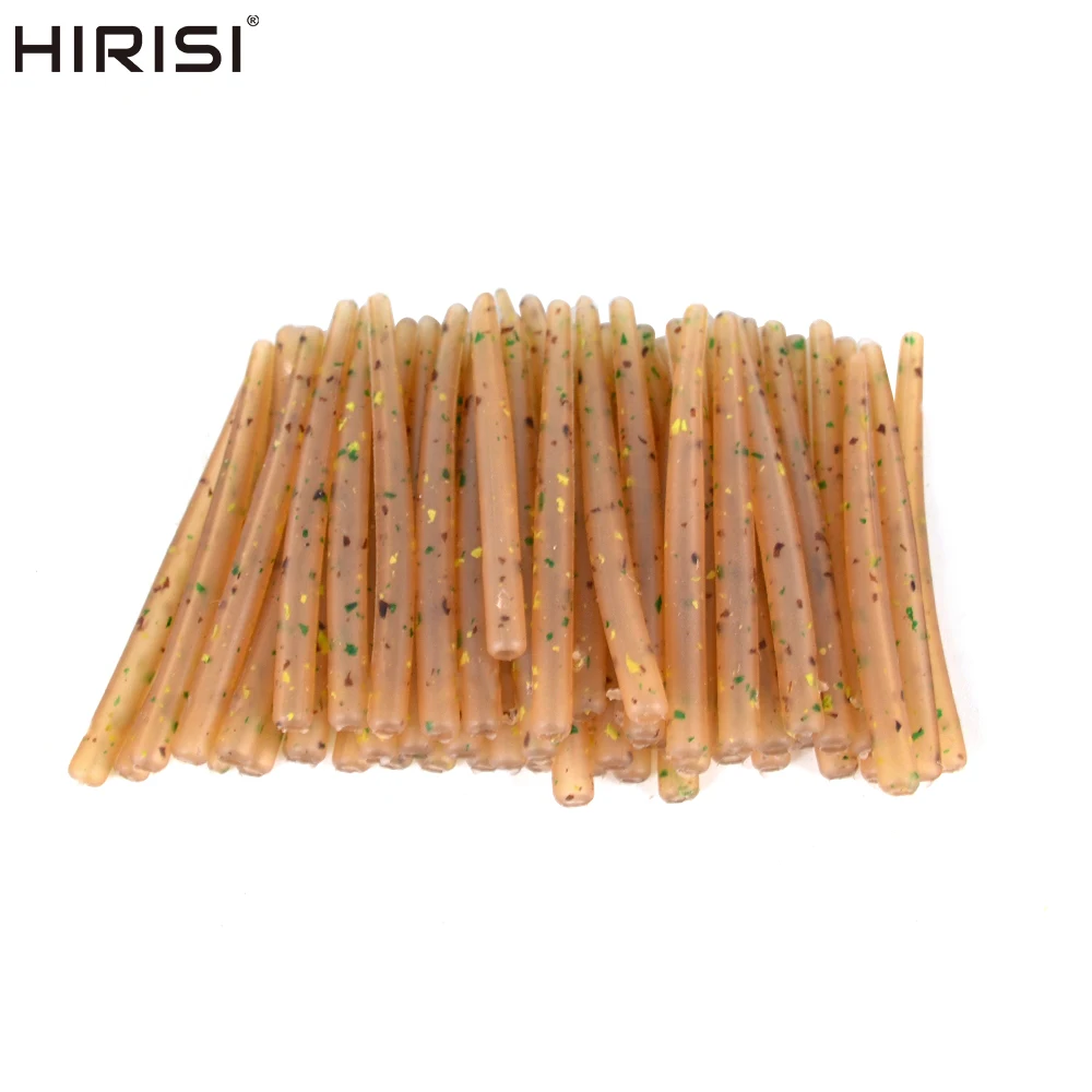 Hirisi 50pcs Carp Fishing Anti Tangle Sleeves Connect with Hook for Carp Fishing Terminal Tackle Camo/Green 2 Sizes