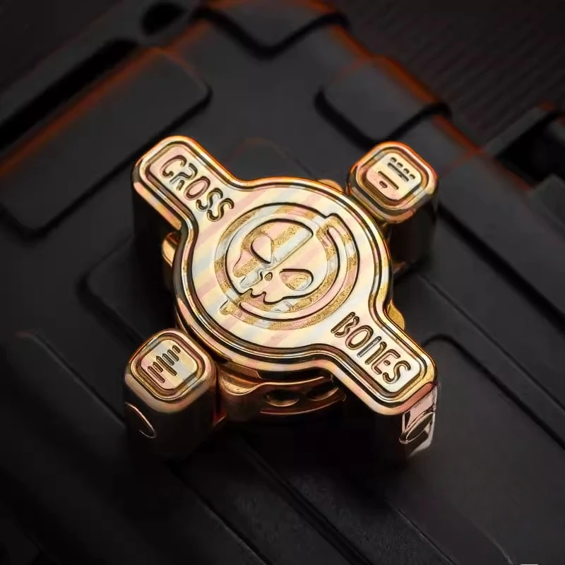 海賊旗骨メカニカルボーンポイント EDC メタルサイドプッシュ指先ジャイロ減圧デスクトップおもちゃ