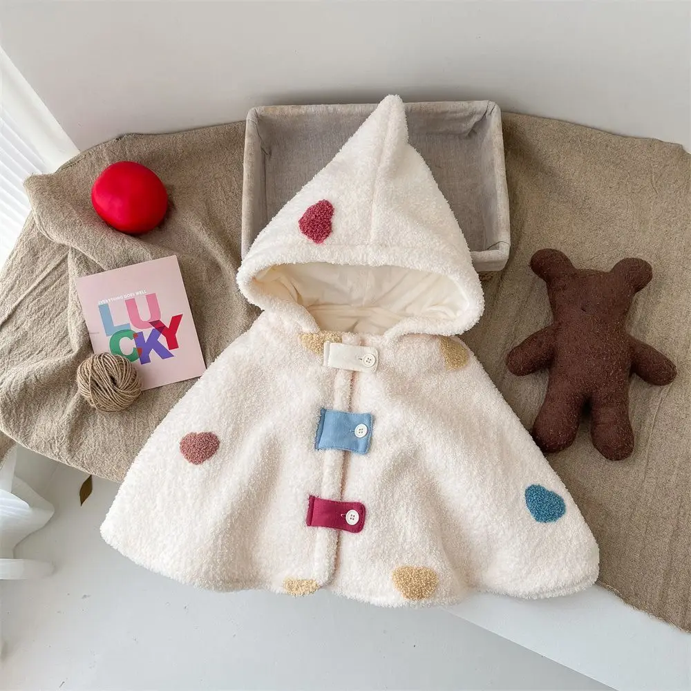 Durable Warm Baby Hooded Cloak 0-2 Years 73/90cm Winter Cape Newborn Fashion Outfit for Boys Girls