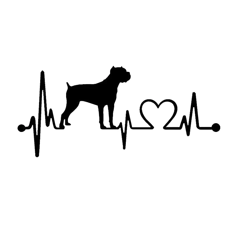 

70009# Funny Car Stickers Cane Corso Heartbeat Dog Sticker Styling Waterproof Sunscreen Decal Vinyl Decal